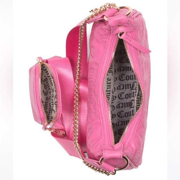 ๐ Quilted Heart Puff Shoulder Bag Convertible Matching Mini Juicy Couture NWT - Picture 11 of 13